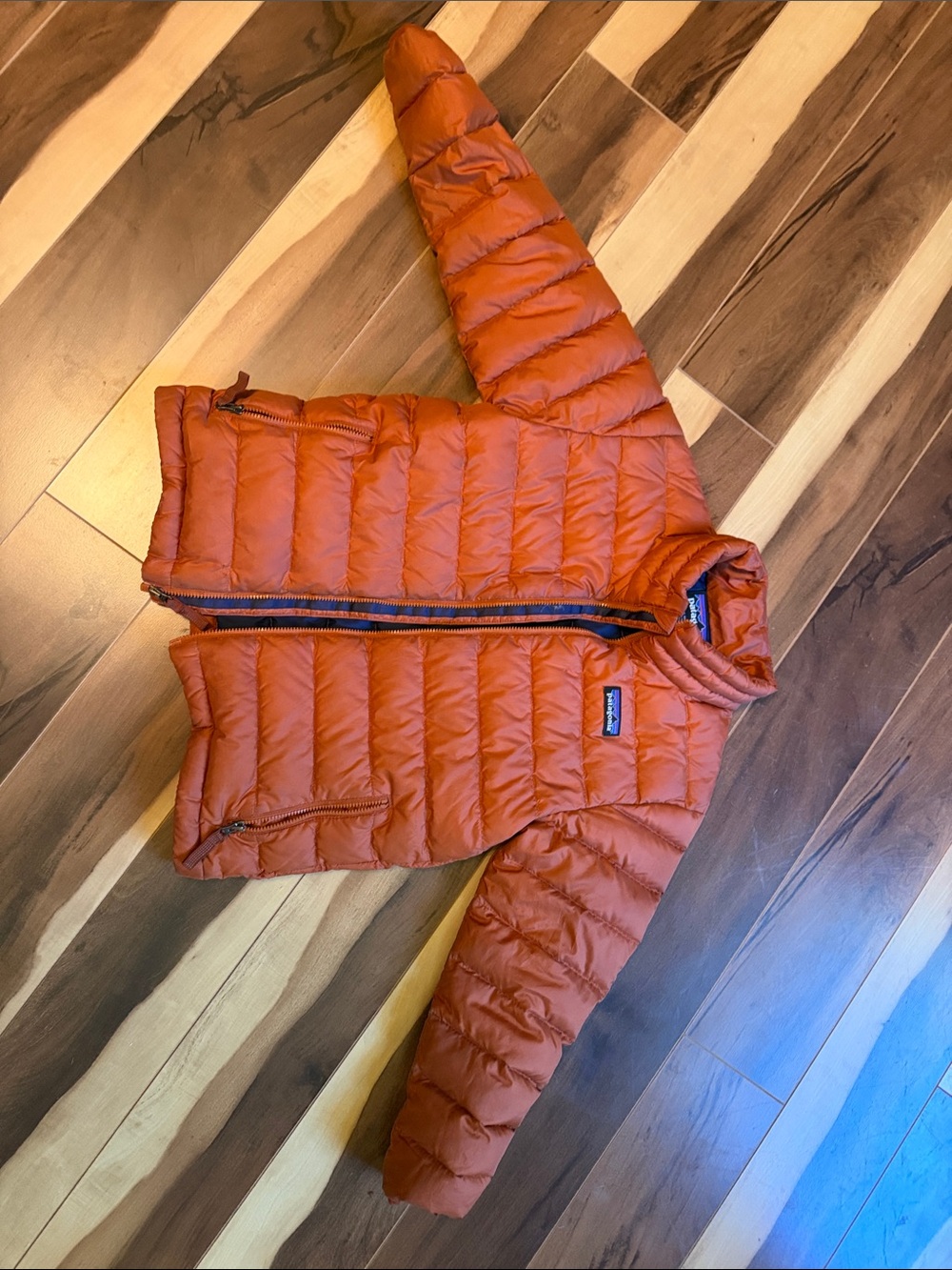 Patagonia Kids Rust Orange Puffer Jacket